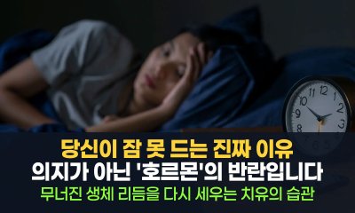 당신이 잠 못 드는 진짜 이유, 의지가 아닌 '호르몬'의 반란입니다